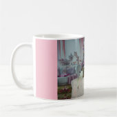 Tasse de café rouge et blanche irlandaise de (Gauche)