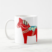 Tasse de café rouge et bleue de cheval de Dala (Gauche)