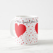 Tasse de café rouge personnalisée de (Devant gauche)