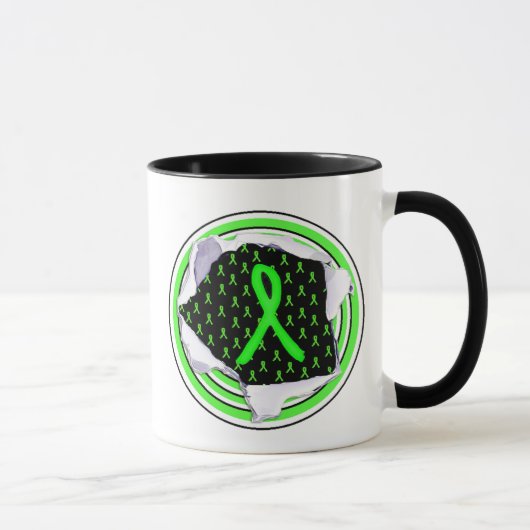 Tasse de café Rubans de Sensibilisation aux Combat (Droite)