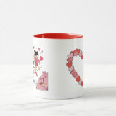 Tasse de café Saint-Valentin pour couple de super- (Centre)