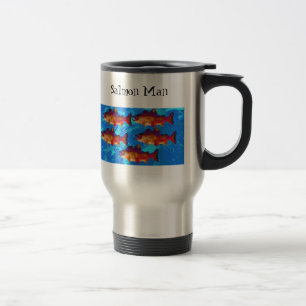 Tasse de café saumonée d'homme