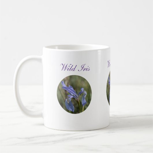 Tasse de café sauvage de fleur sauvage d'iris (Gauche)