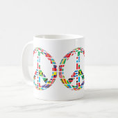 tasse de café signe de paix (Devant gauche)
