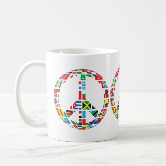 tasse de café signe de paix (Gauche)