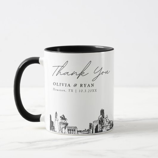 Tasse de café simple personnalisée pour mariage à  (Gauche)