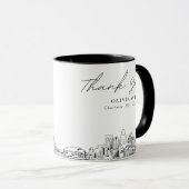 Tasse de café simple personnalisée pour mariage à  (Devant droit)