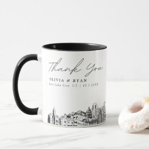 Tasse de café simple personnalisée pour mariage à 