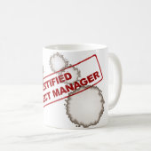 Tasse de café souillée certifiée de chef de projet (Devant droit)