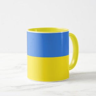 Tasse de café Soutien Ukraine Drapeau ukrainien