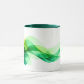 Tasse de café St Patrick Vagues Vertes Abstraites (Centre)