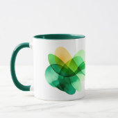 Tasse de café St Patrick Vagues Vertes Abstraites (Gauche)