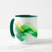 Tasse de café St Patrick Vagues Vertes Abstraites (Devant gauche)