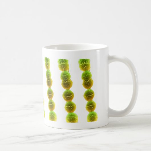Tasse de café - streptocoque (vert sur le blanc) (Droite)