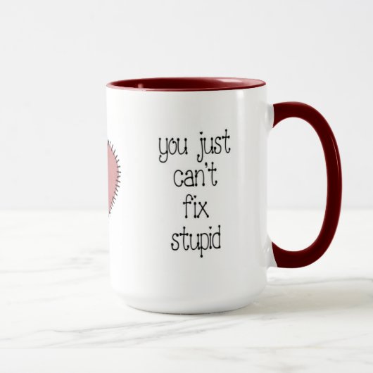 Tasse de café stupide de difficulté (Droite)