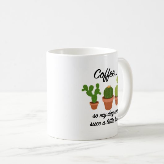 Tasse de café succulente - gauchère (Devant droit)