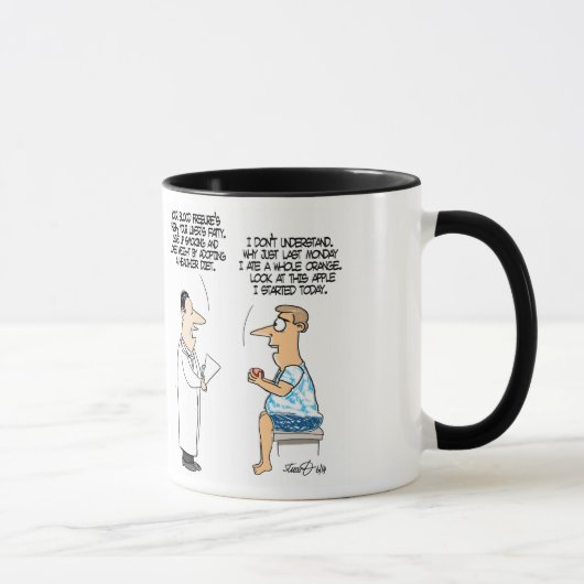 Tasse de café suivante un régime drôle (Droite)