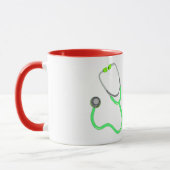 Tasse de café superbe d'infirmière de stéthoscope (Gauche)