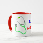 Tasse de café superbe d'infirmière de stéthoscope (Devant gauche)