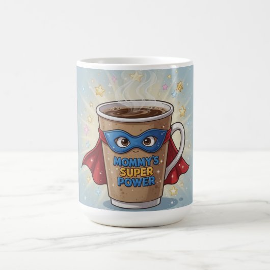 Tasse de café Superpuissance de Maman (Centre)