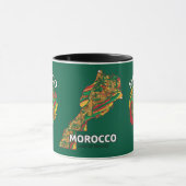 Tasse de café sur le thème de la carte du Maroc, d (Centre)