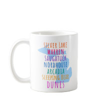 Tasse de café sur l'état de la Mitten des dunes de
