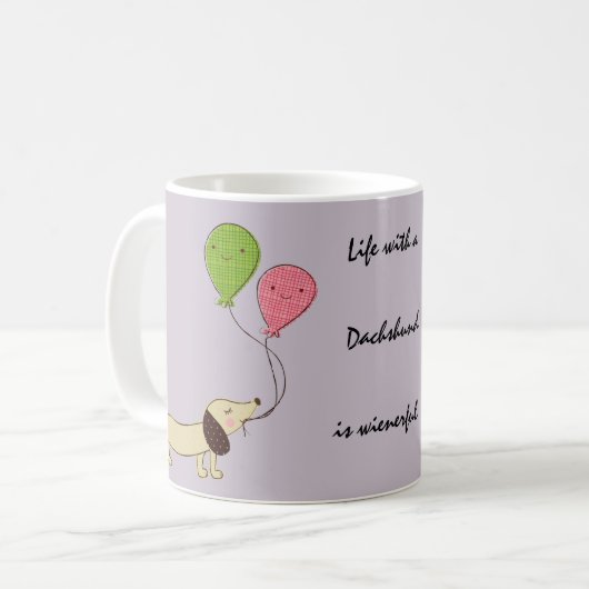 Tasse de café teckel Cadeau teckel (Devant gauche)