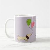 Tasse de café teckel Cadeau teckel (Gauche)