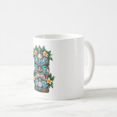 Tasse de café Tiki Deep Teal Reef (Devant droit)