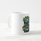 Tasse de café Tiki Deep Teal Reef (Devant gauche)