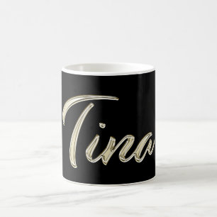 Tasse de café Tina white gold Handwriting