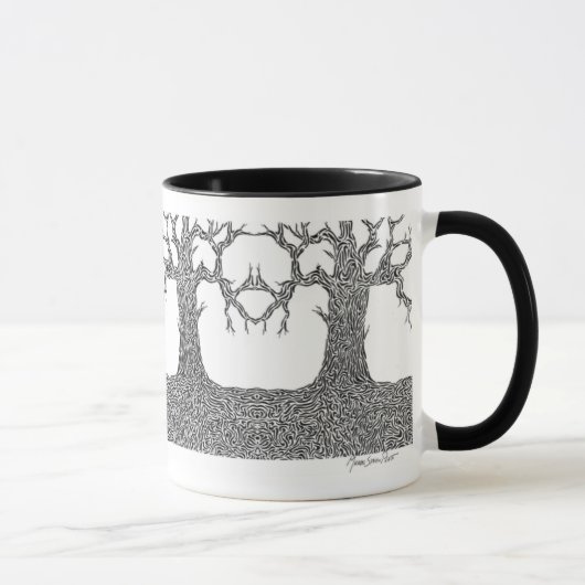 Tasse de café tordue d'arbres (Droite)