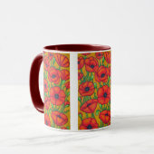 Tasse de café toscane de pavots (Devant gauche)