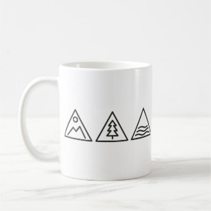 Tasse de café Triangles minimaux Forêt de Montagne