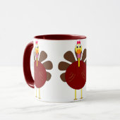 Tasse de café triple de thanksgiving de la Turquie (Devant gauche)