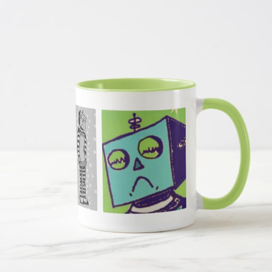 Tasse de café triste de robot (Droite)