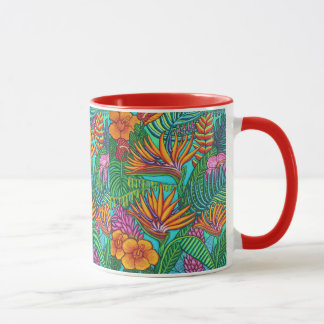 Tasse de café tropicale de gemmes