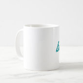 Tasse de café turquoise bénie de motif de flèche (Devant gauche)