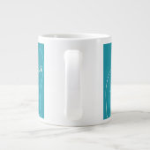 Tasse de café turquoise de doigts (Dos)