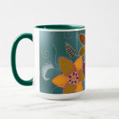 Tasse de café turquoise de jonquille (Gauche)