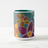 Tasse de café turquoise de jonquille (Centre)