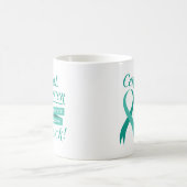 Tasse de café turquoise de ruban de conscience de (Centre)