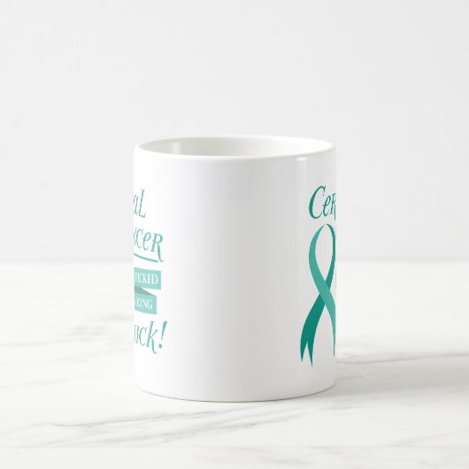 Tasse de café turquoise de ruban de conscience de (Centre)