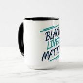 Tasse de café typographique moderne Black Lives Ma (Devant gauche)