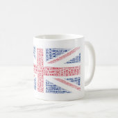 Tasse de café typographique unique de conception (Devant droit)