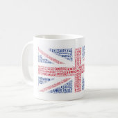 Tasse de café typographique unique de conception (Devant gauche)