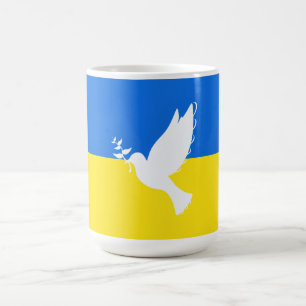 Tasse de café Ukraine Colombe de la Paix Soutien à