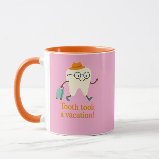 Tasse de café Vacances de Dent | Dent drôle (Gauche)