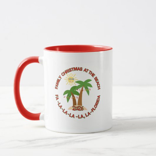 Tasse de café Vacances de Noël en Floride (Gauche)