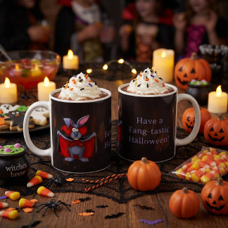 Tasse de café Vampire Lapin Drôle Saison Épouvante